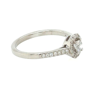 Classic Halo Diamond Ring