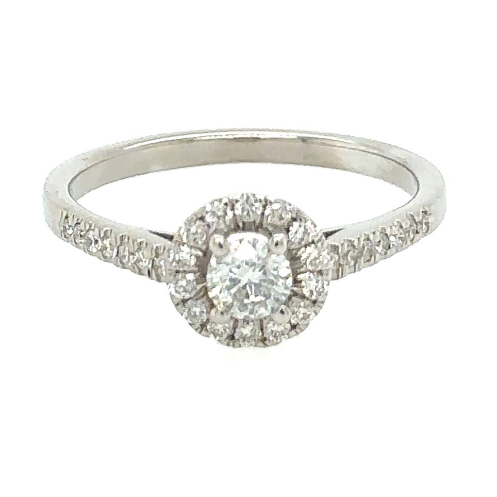 Classic Halo Diamond Ring