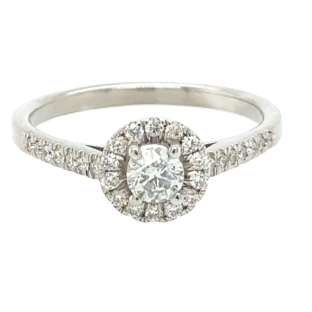 Classic Halo Diamond Ring