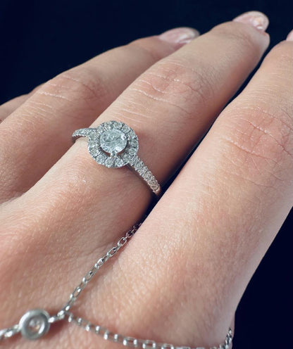 Classic Halo Diamond Ring