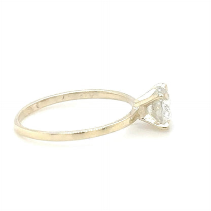 Golden Solitaire Diamond Ring