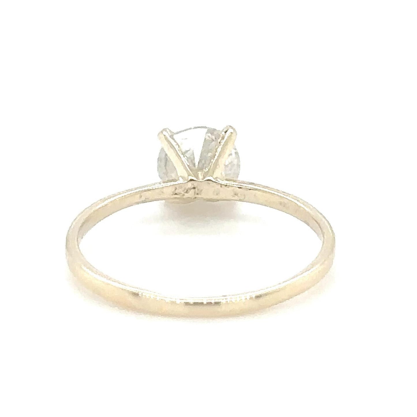 Golden Solitaire Diamond Ring