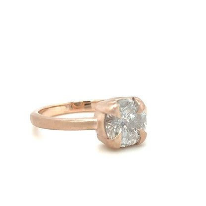 14K Rose Gold Flames Ring