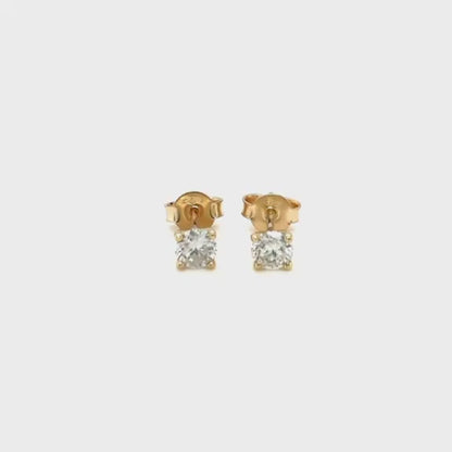 Golden Glow Diamond Earrings