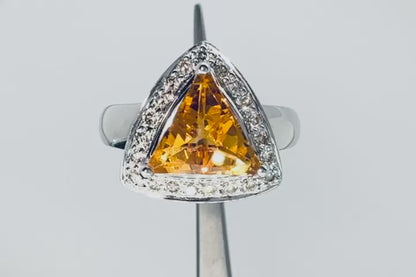 Golden Citrine Radiance Ring